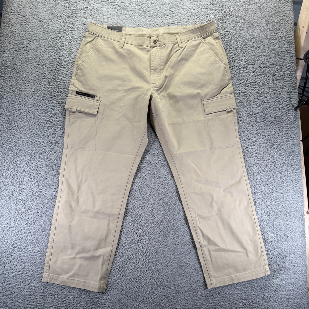 Weatherproof Pant Men 40x32 Beige Cotton Cargo Straight Workwear Utility Stretch